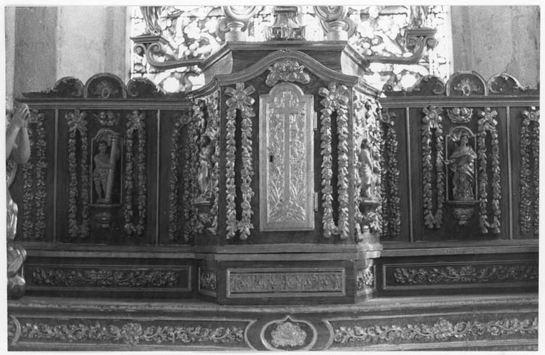 tabernacle à exposition du maître-autel, vue partielle