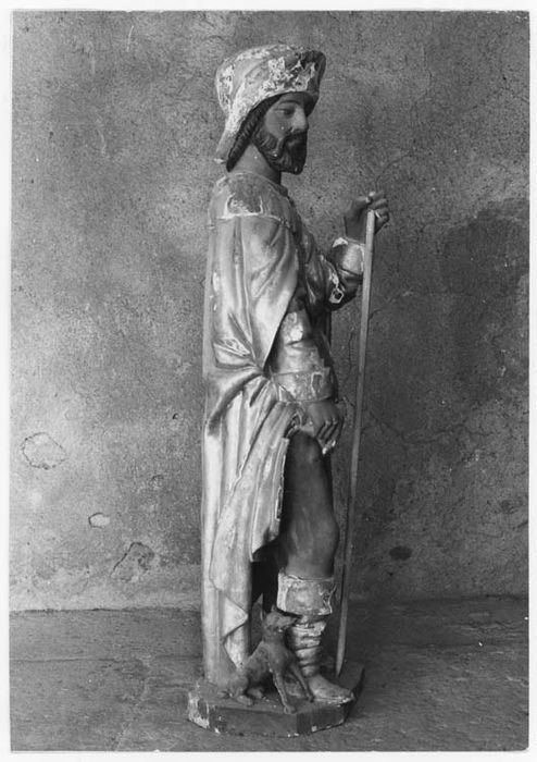statue : Saint Roch, profil droit