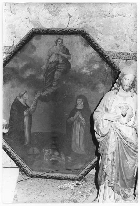 tableau : Vierge remettant le rosaire à saint Dominique et à sainte Catherine - © Ministère de la Culture (France), Médiathèque du patrimoine et de la photographie, diffusion GrandPalaisRmn Photo