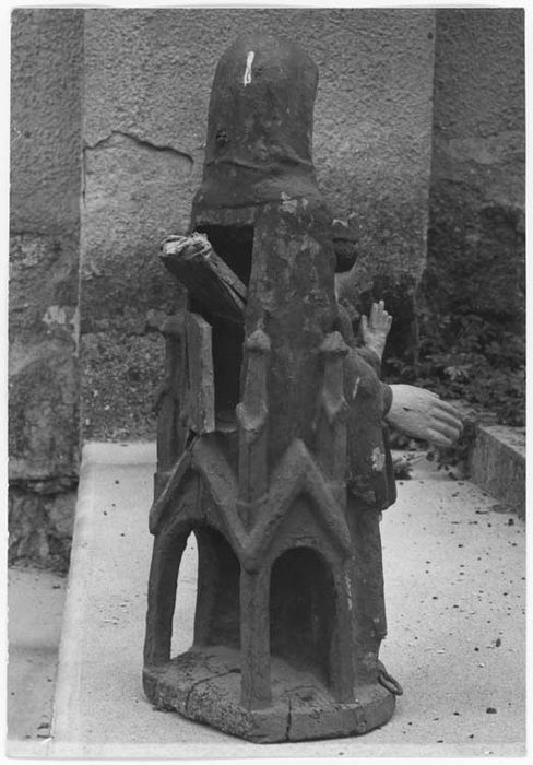 statue : Vierge à l'Enfant en majesté (revers)