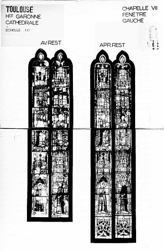 Panneau de vitrail de la chapelle VII, fenêtre gauche