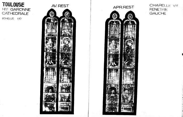 Panneau de vitrail de la chapelle VIII, fenêtre gauche