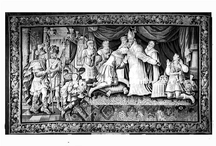 Tapisserie d'Aubusson : Sagesse d'un roi de France