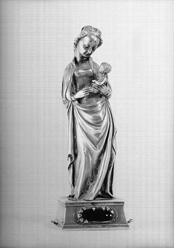 Statuette en argent de la Vierge à l'Enfant