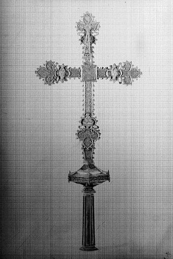 Croix processionnelle en argent (revers)