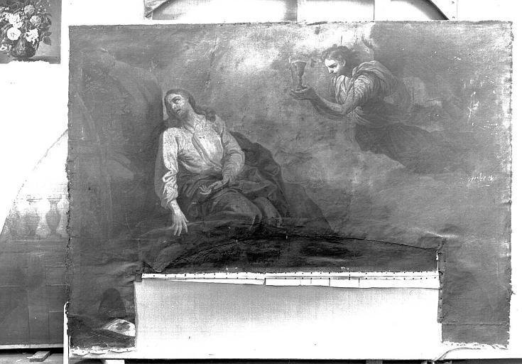 Peinture sur toile : Christ au jardin des Oliviers