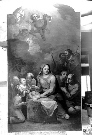 Peinture sur toile : L'Adoration des bergers