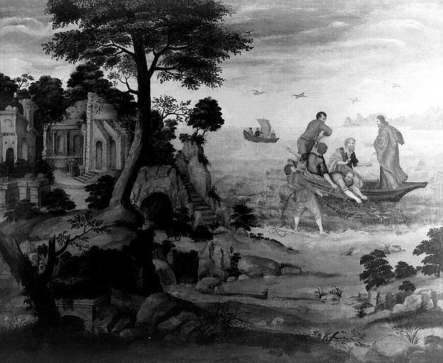 Peinture sur toile : Jésus et les pêcheurs de Tibériade - © Ministère de la Culture (France), Médiathèque du patrimoine et de la photographie, diffusion RMN-GP