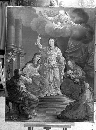 Jésus enseignant dans le Temple, peinture sur toile