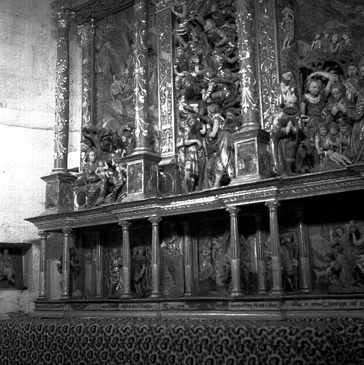 Retable du maître-autel en bois doré et polychromé, ensemble