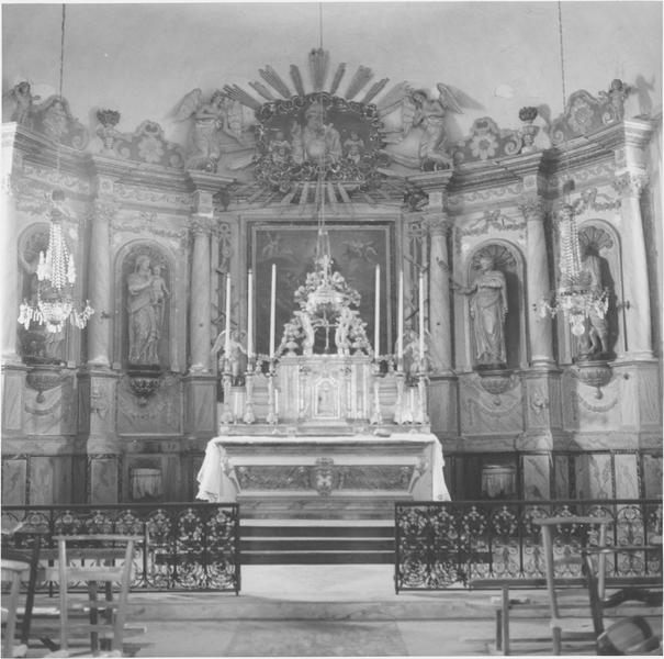 retable, autel, tabernacle (maître-autel), vue générale