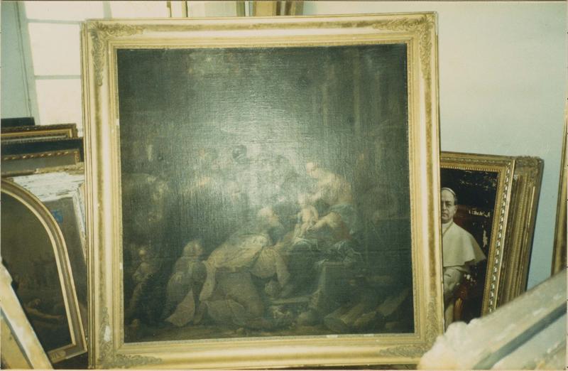 tableau, cadre : l'Adoration des rois Mages, vue générale - © Ministère de la Culture (France), Médiathèque du patrimoine et de la photographie (objets mobiliers), tous droits réservés