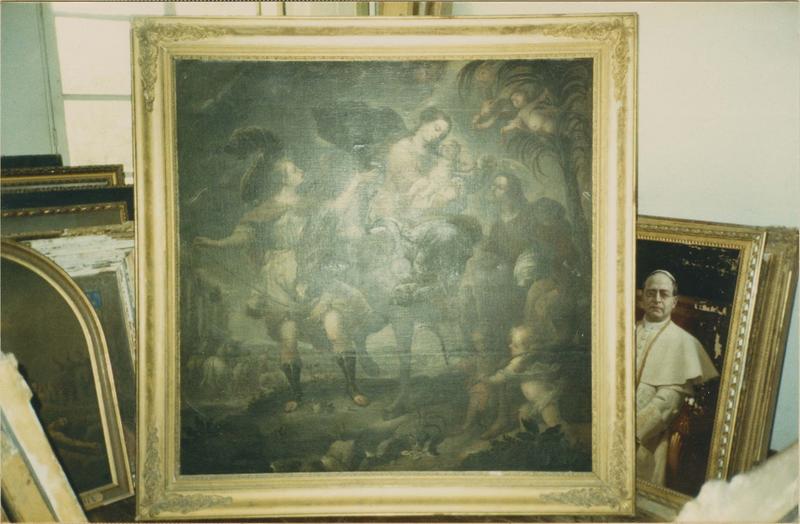 tableau, cadre : la Fuite en Egypte, vue générale - © Ministère de la Culture (France), Médiathèque du patrimoine et de la photographie (objets mobiliers), tous droits réservés