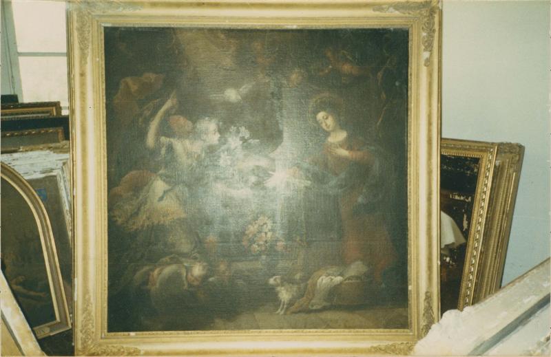 tableau, cadre : l'Annonciation, vue générale - © Ministère de la Culture (France), Médiathèque du patrimoine et de la photographie (objets mobiliers), tous droits réservés