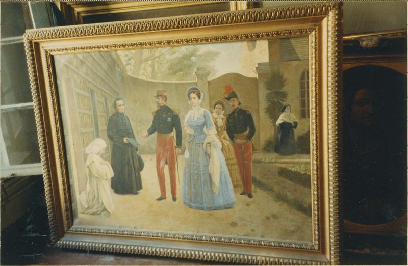 tableau : Napoléon III et l'impératrice Eugénie en visite au refuge à Anglet, vue générale - © Ministère de la Culture (France), Médiathèque du patrimoine et de la photographie (objets mobiliers), tous droits réservés