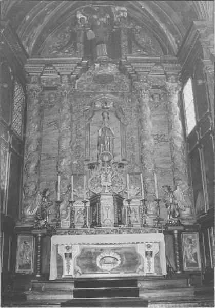 autel, retable, tabernacle (maître-autel), vue générale