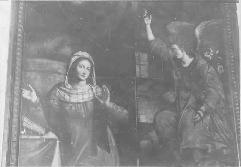 tableau : l'Annonciation, vue partielle - © Ministère de la Culture (France), Médiathèque du patrimoine et de la photographie (objets mobiliers), tous droits réservés