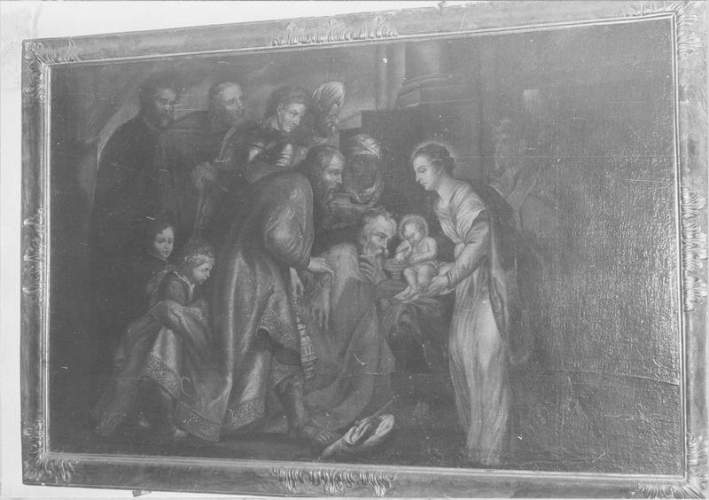 tableau, cadre : l'Adoration des Mages, vue générale - © Ministère de la Culture (France), Médiathèque du patrimoine et de la photographie (objets mobiliers), tous droits réservés