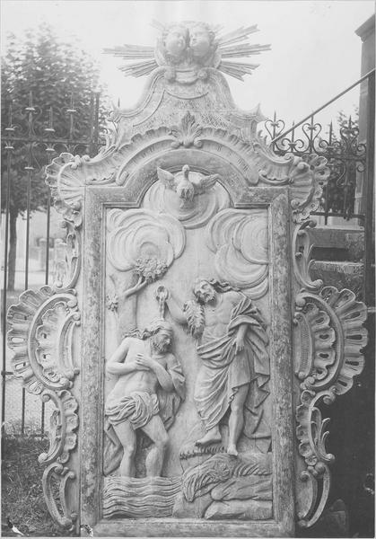 bas-relief : le Baptême du Christ, vue générale