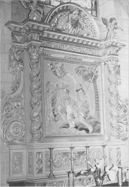retable, bas-relief : le Baptême du Christ, vue générale - © Ministère de la Culture (France), Médiathèque du patrimoine et de la photographie (objets mobiliers), tous droits réservés