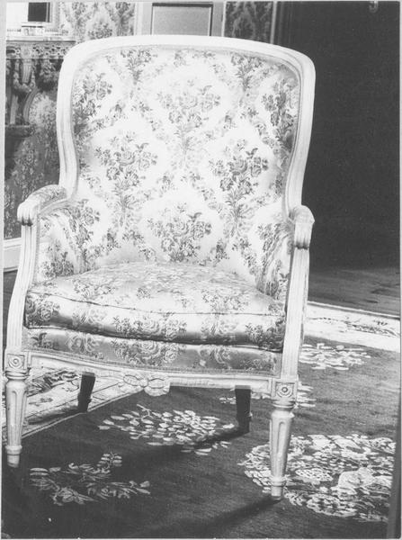 fauteuil (bergère) style Louis XVI, vue générale