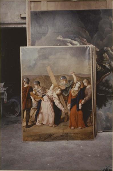 chemin de croix, tableau : Jésus rencontre sa mère, vue générale