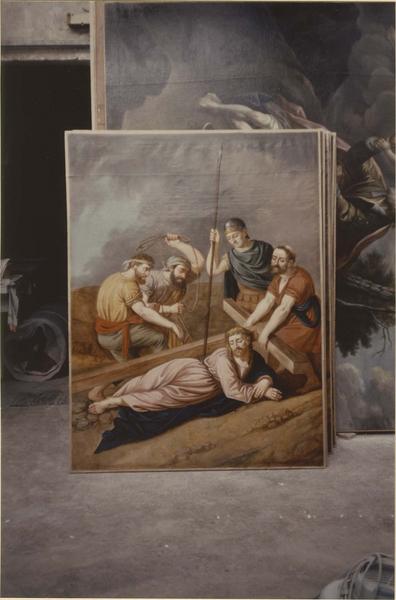 chemin de croix, tableau : Jésus tombe, vue générale