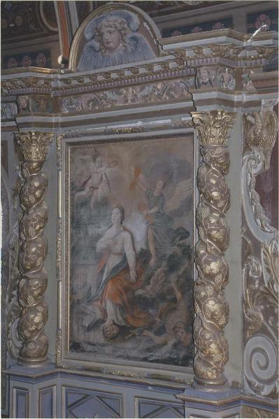 retable, tableau : sainte Catherine d'Alexandrie, vue générale