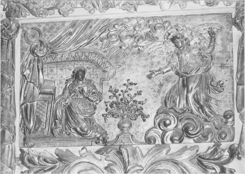 haut-relief : l'Annonciation, vue partielle - © Ministère de la Culture (France), Médiathèque du patrimoine et de la photographie (objets mobiliers), tous droits réservés