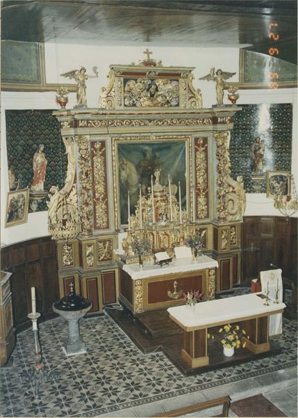 autel, retable, tabernacle (maître-autel), vue générale