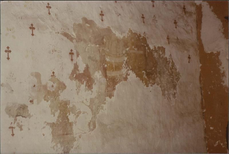 peintures monumentales de la nef, scène d'enfer sur la partie du mur nord de la nef, détail