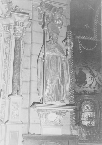 statue : saint évêque, vue générale