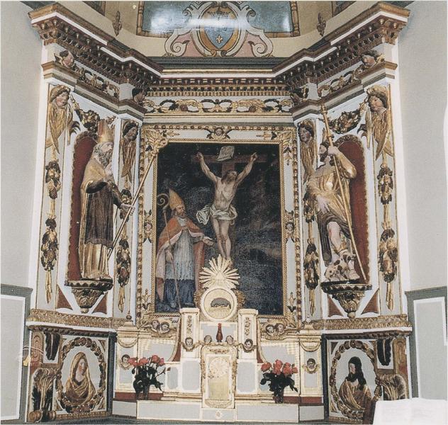 retable, tableau, la crucifixion du Christ,  vue générale - © Ministère de la Culture (France), Médiathèque du patrimoine et de la photographie (objets mobiliers), tous droits réservés