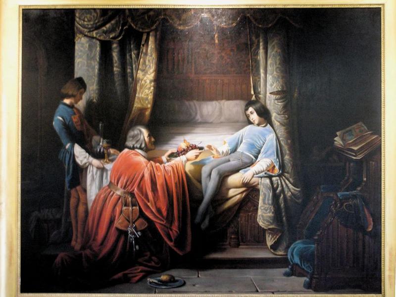 tableau : la Mort du jeune Gaston de Foix, cadre