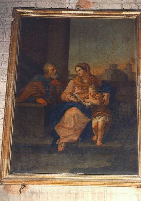 tableau et son cadre : Sainte Famille, vue générale