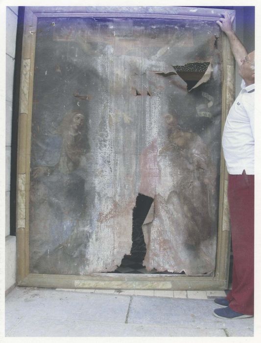 tableau et son cadre : La Crucifixion