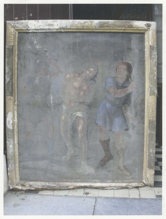 tableau et son cadre : La Flagellation