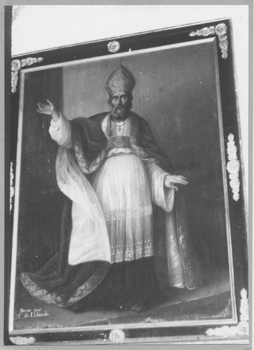 tableau et son cadre : Saint Vivien évêque