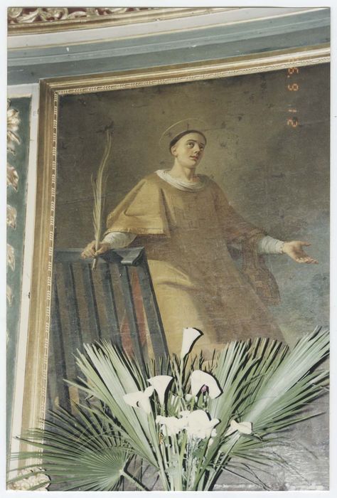 autel (maître-) avec son tabernacle, son retable et son tableau : Saint Laurent, tableau