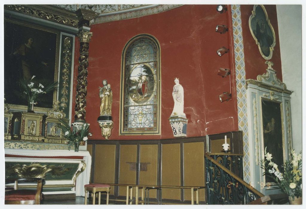 autel (maître-) avec son tabernacle, son retable et son tableau : Saint Laurent