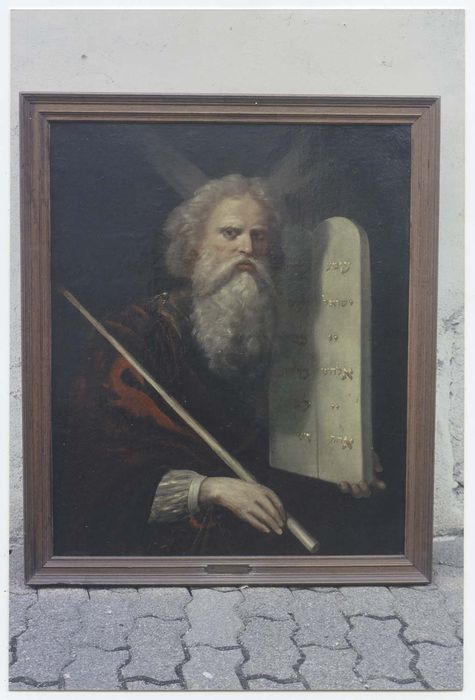 Peinture : Moïse présentant les Tables de la Loi