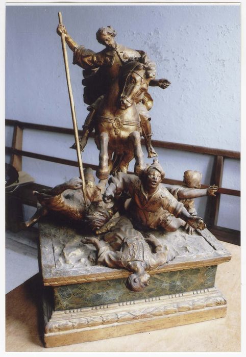 groupe sculpté : Saint Jacques dit Matamoros