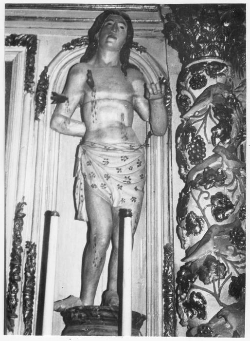 retable et statue : Saint Sébastien