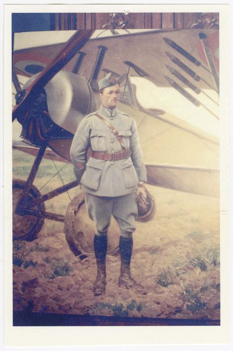 Tableau : Norman-Prince devant son avion