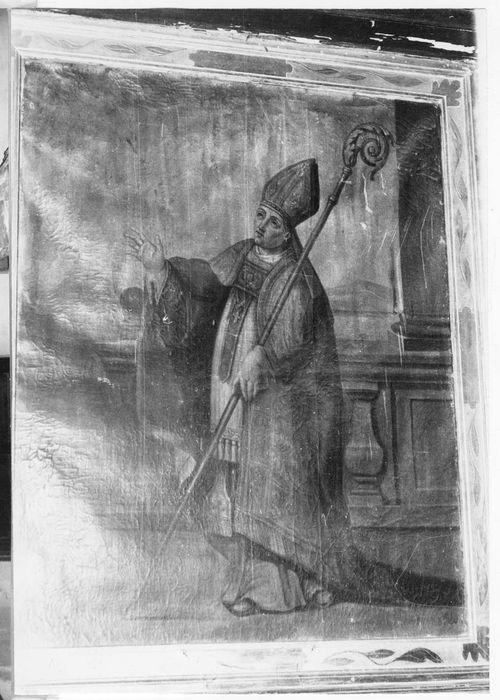 autel latéral, son retable et son tableau : Saint Martin évêque