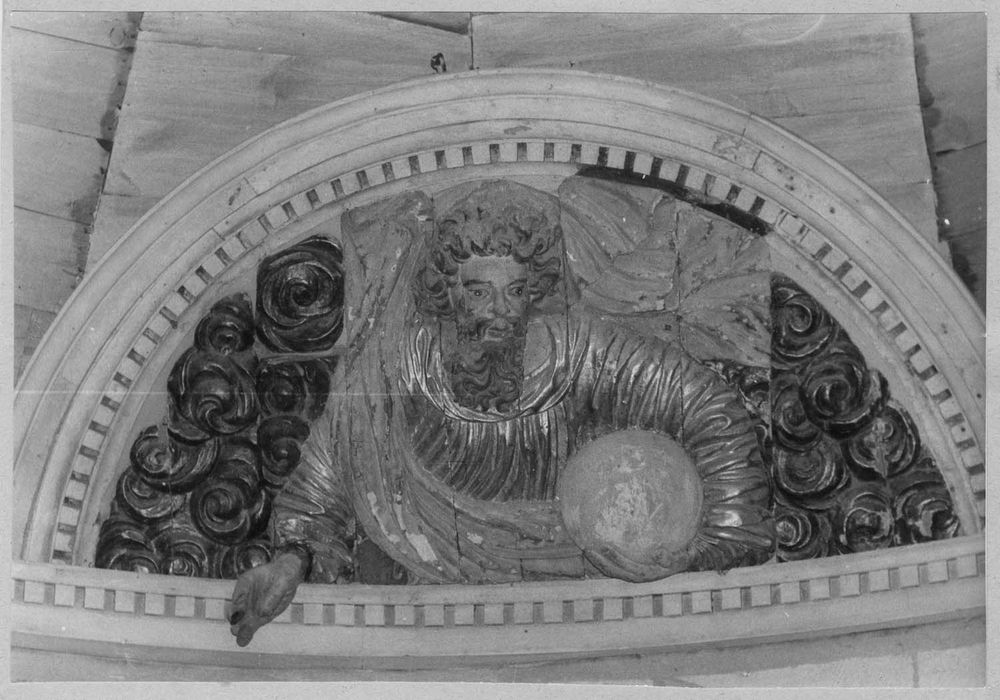 relief (élément de retable) : Le Père Eternel dans une nuée