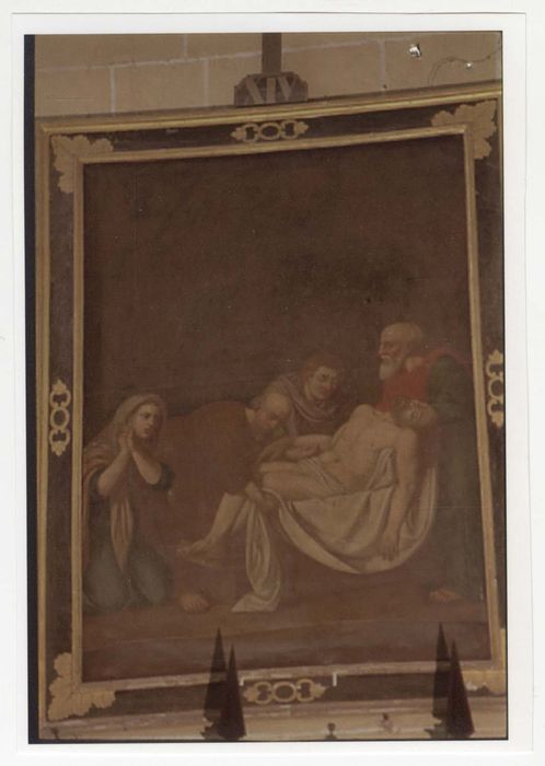 Chemin de croix : quatorze tableaux et leurs cadres