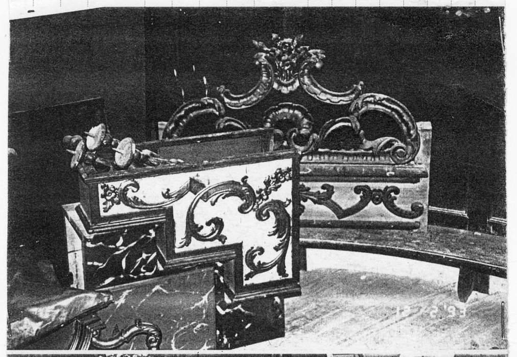 tabernacle et élément de retable (photocopie numérisée)