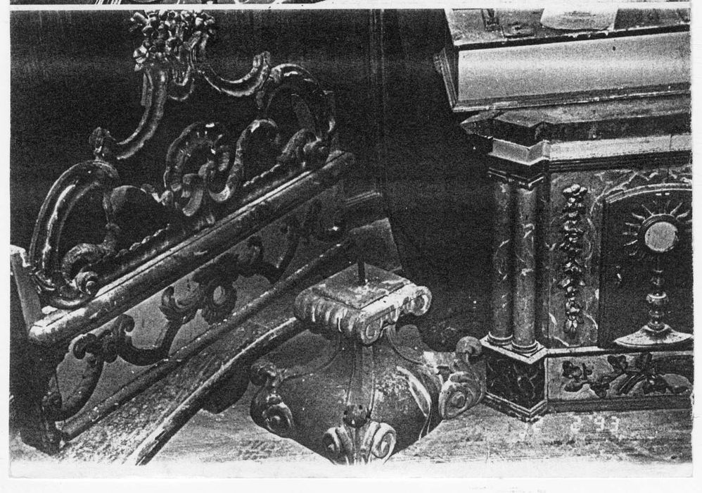 tabernacle et élément de retable (photocopie numérisée)