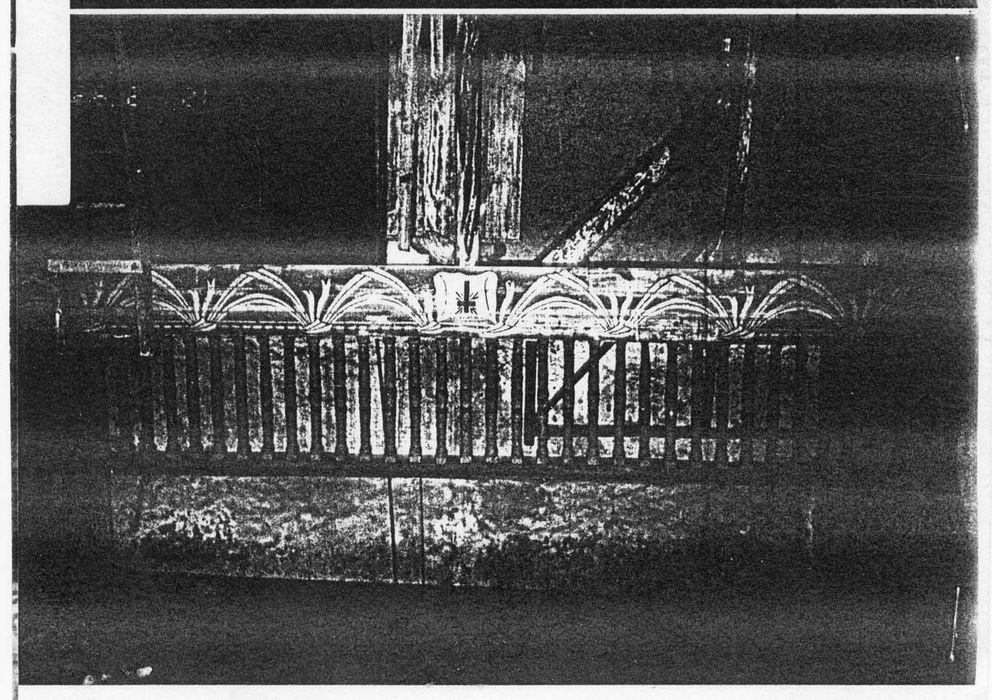 balustrade de la tribune et décor peint (photocopie numérisée)